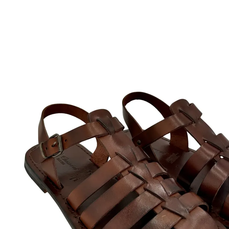 Dark Brown Leather Sandal Mod. 7090