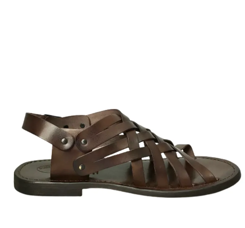 Dark Brown Leather Sandal Mod. 7001