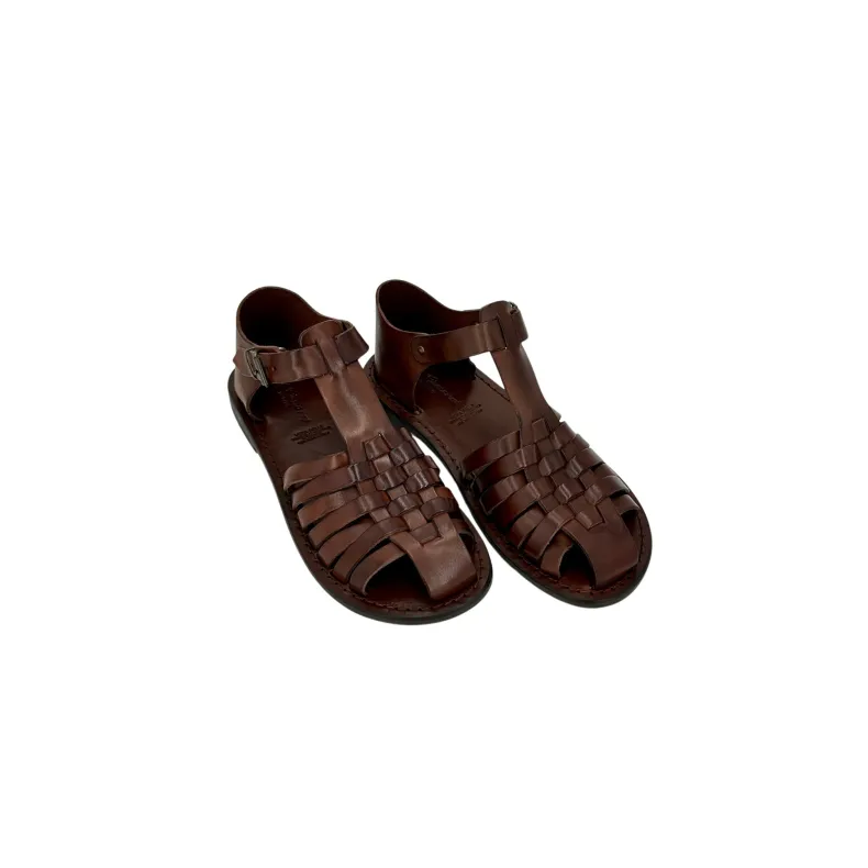 Dark Brown Leather Sandal Mod. 7017