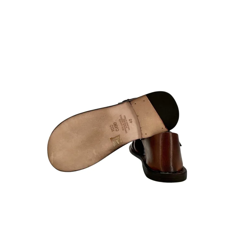 Dark Brown Leather Sandal Mod. 7017