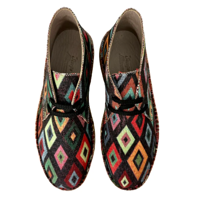 Dark Rhombus Handcrafted Ankle Boot