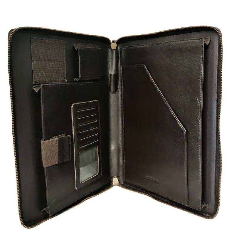 Document Holder In Woven Leather