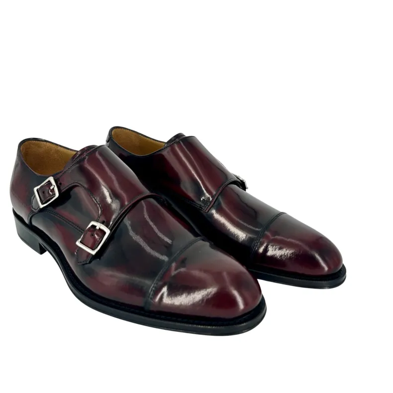 Double Buckle – Burgundy Abraded