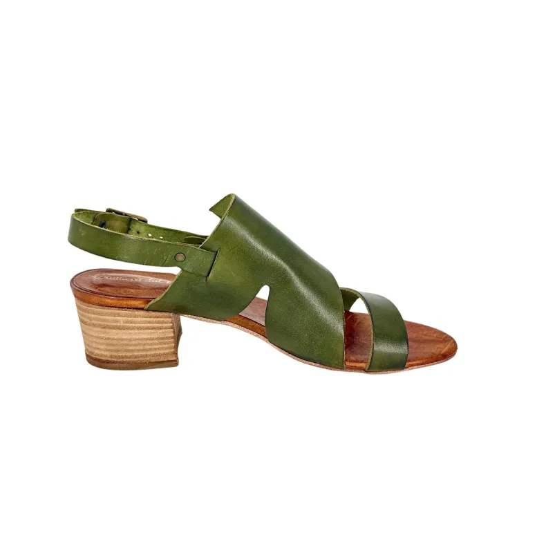 Green Dipped Leather Sandal