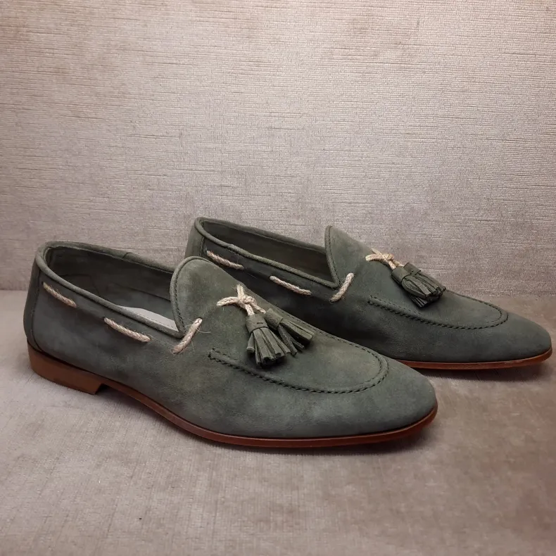 Green Suede Moccasin
