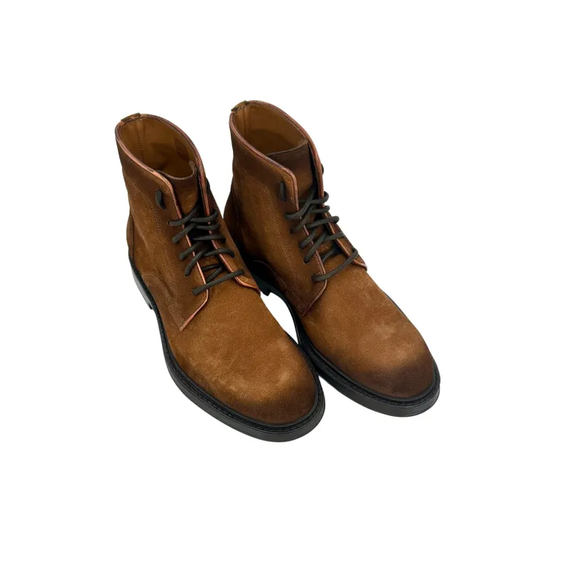 Handcrafted Amphibian In Cognac Suede