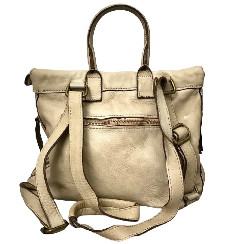 Handcrafted Backpack In Woven Leather