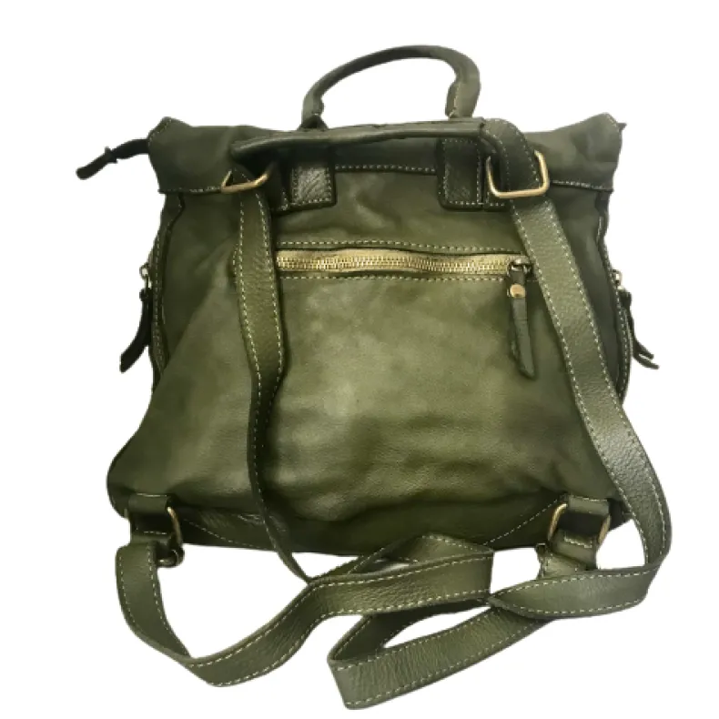 Handcrafted Backpack In Woven Leather