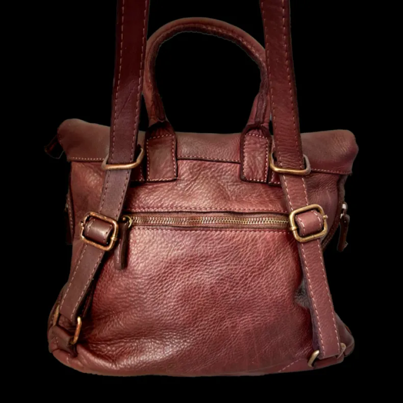 Handcrafted Backpack In Woven Leather