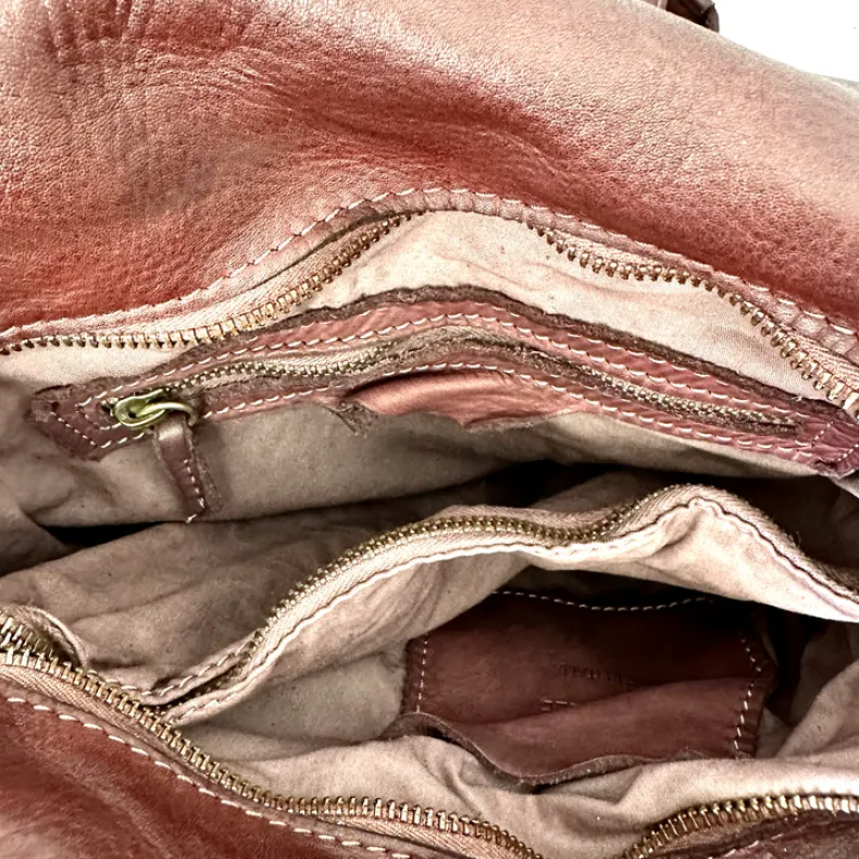 Handcrafted Backpack In Woven Leather