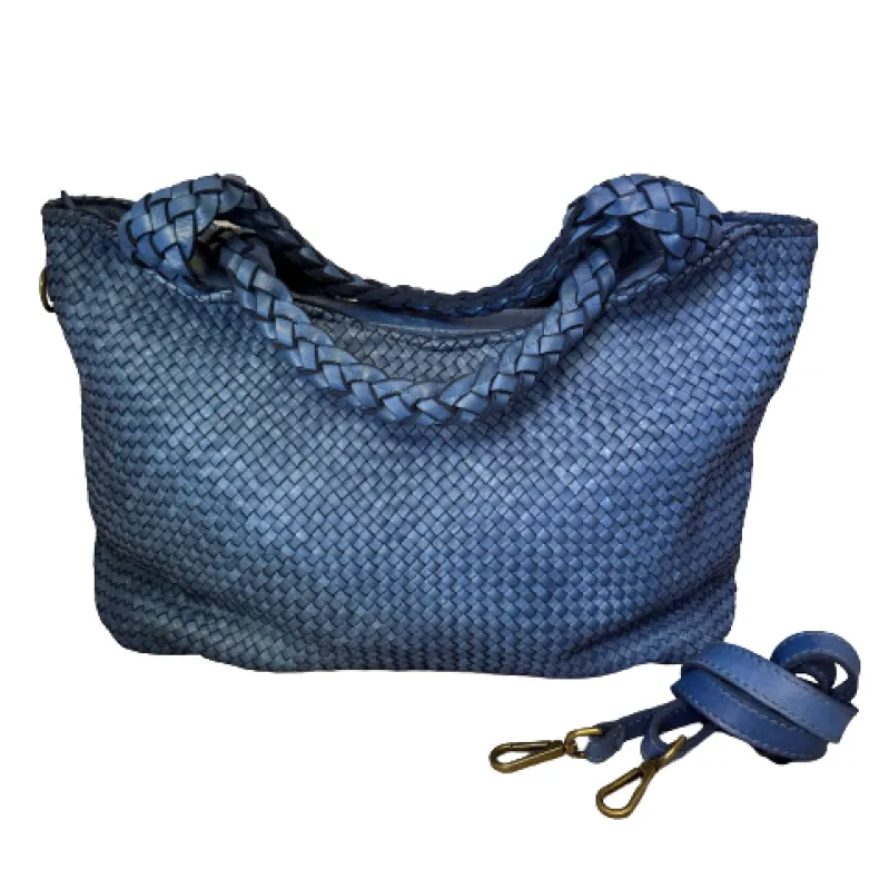 Handcrafted Bag In Woven Leather