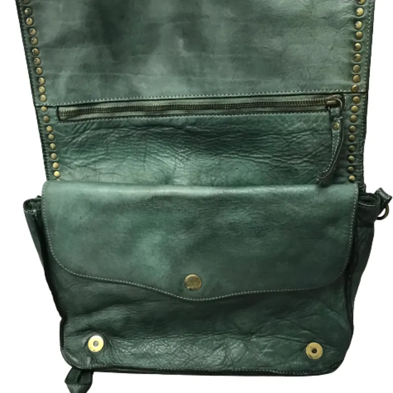 Handcrafted Bag Washed With Studs