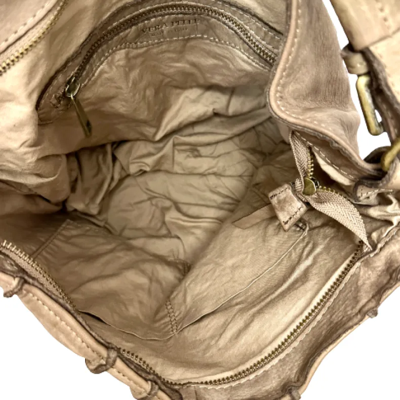 Handcrafted Bag With Worked Leather