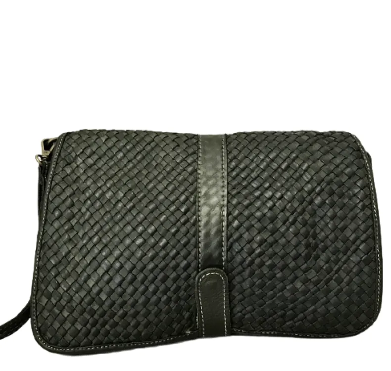 Handcrafted Bag With Woven Leather