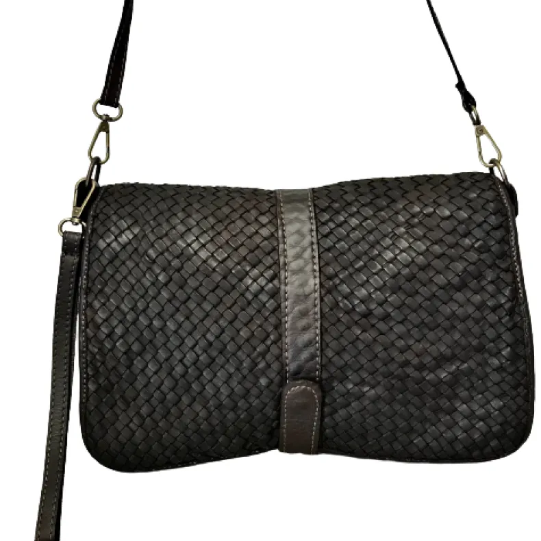 Handcrafted Bag With Woven Leather