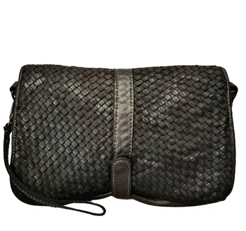 Handcrafted Bag With Woven Leather