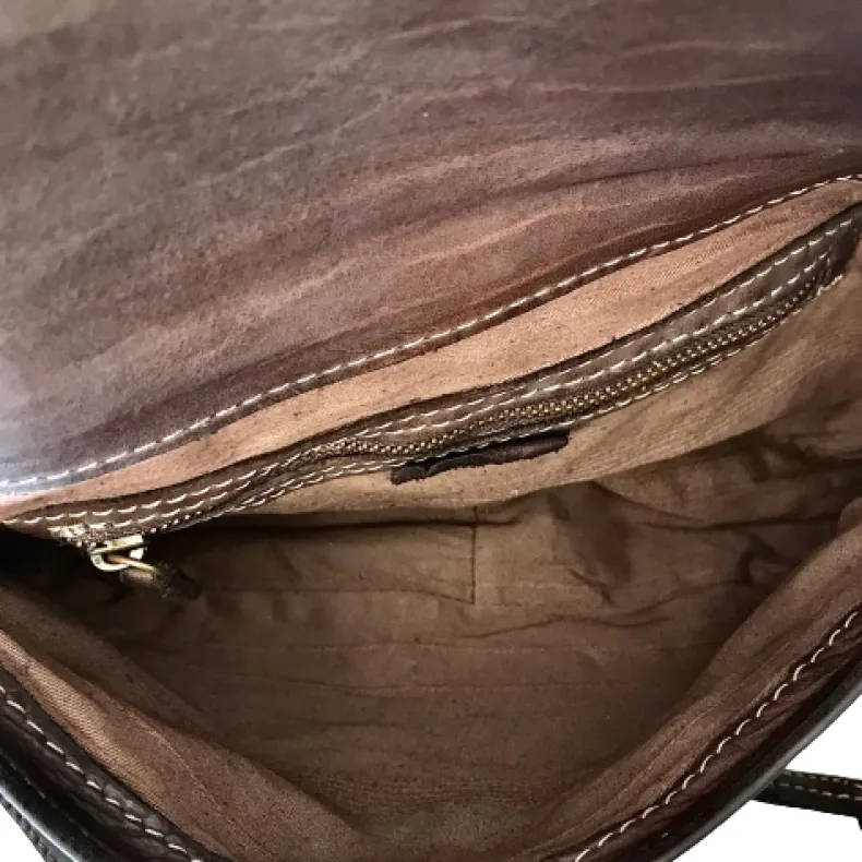 Handcrafted Bag With Woven Leather