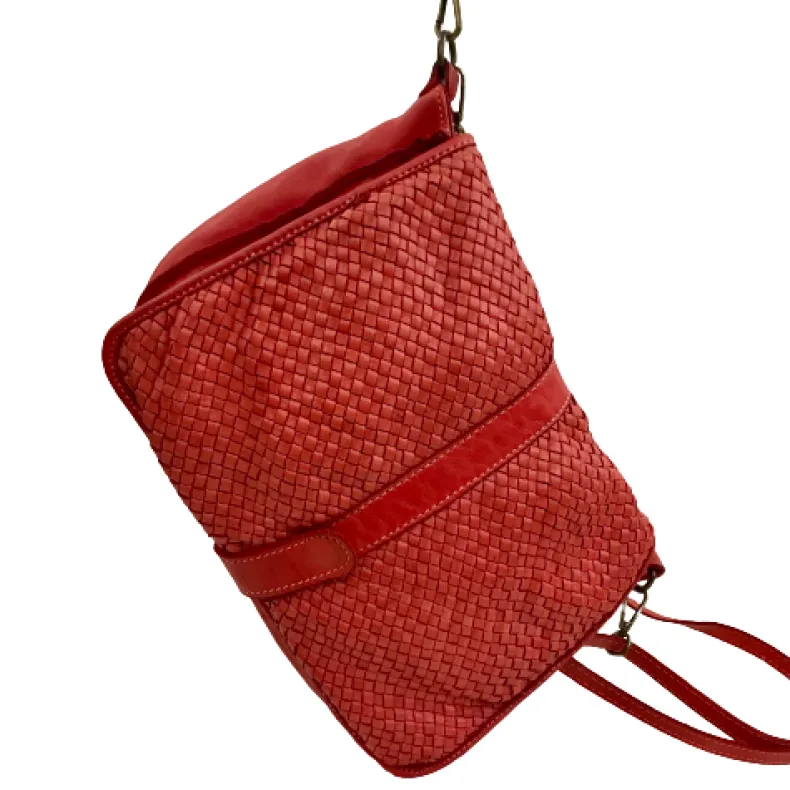 Handcrafted Bag With Woven Leather