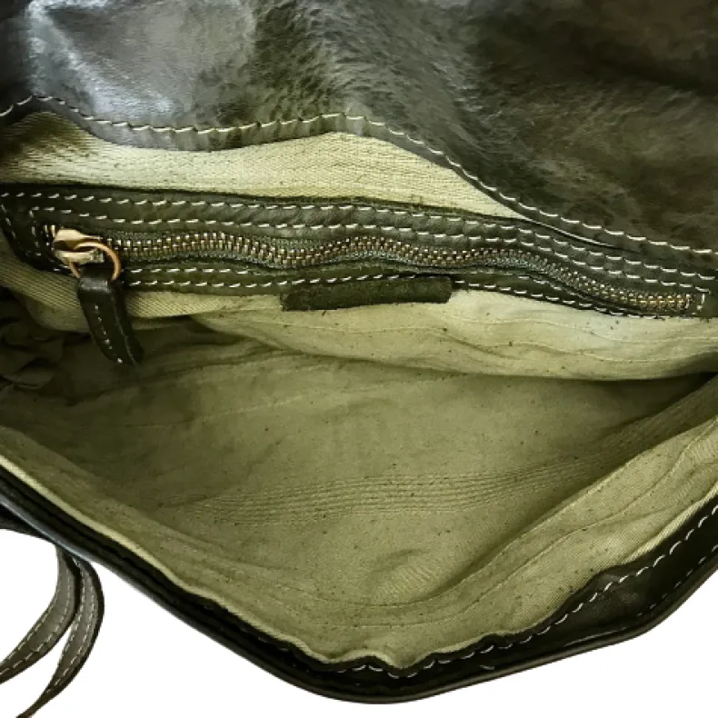 Handcrafted Bag With Woven Leather