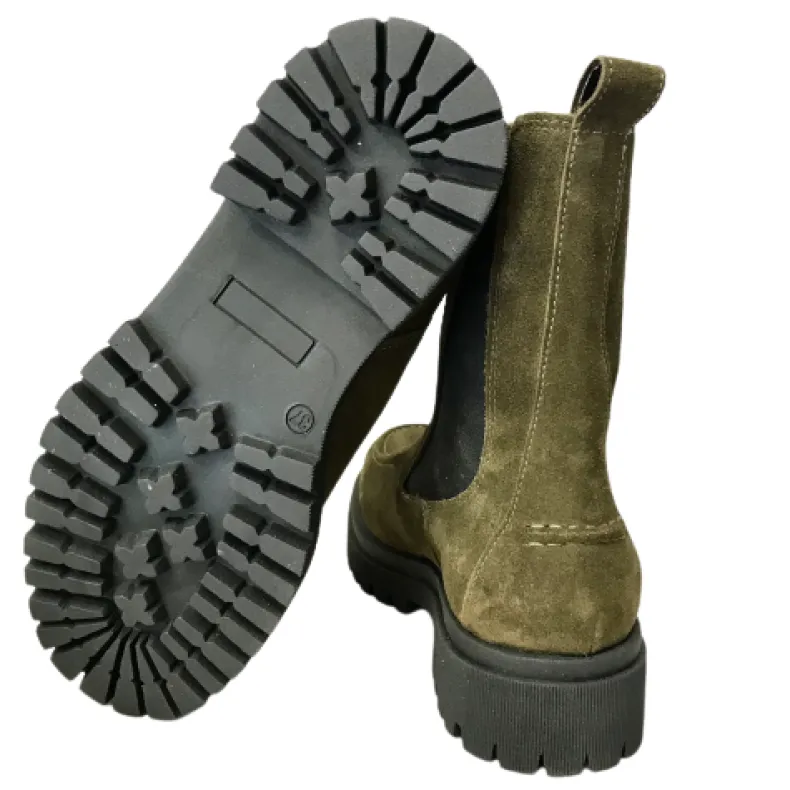 Handcrafted Beatles In Green Suede