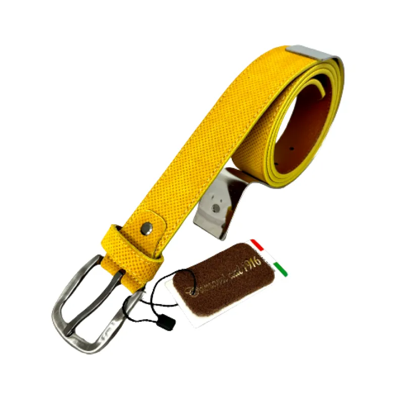 Handcrafted Belt In Speckled Nubuck 2067