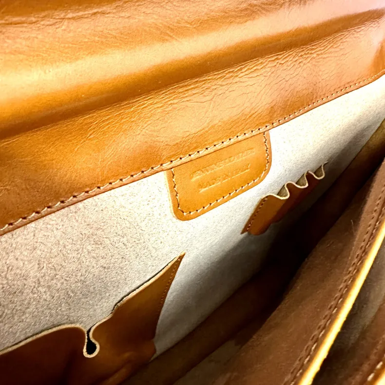 Handcrafted Briefcase With 3 Compartments