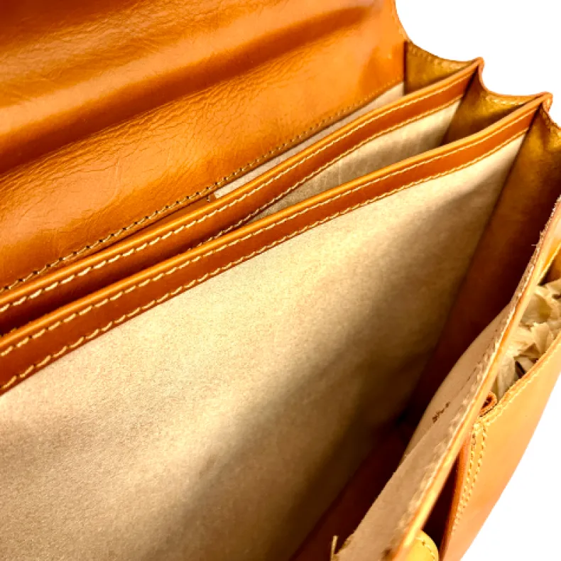 Handcrafted Briefcase With 3 Compartments