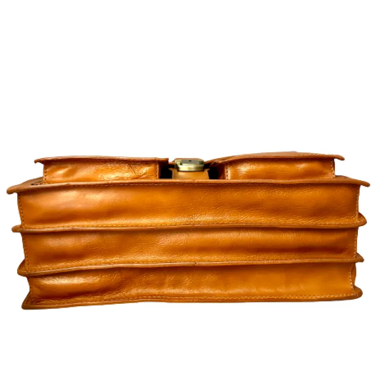 Handcrafted Briefcase With 3 Compartments