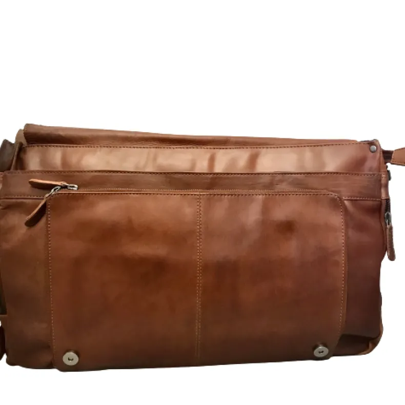 Handcrafted Brown L Messenger