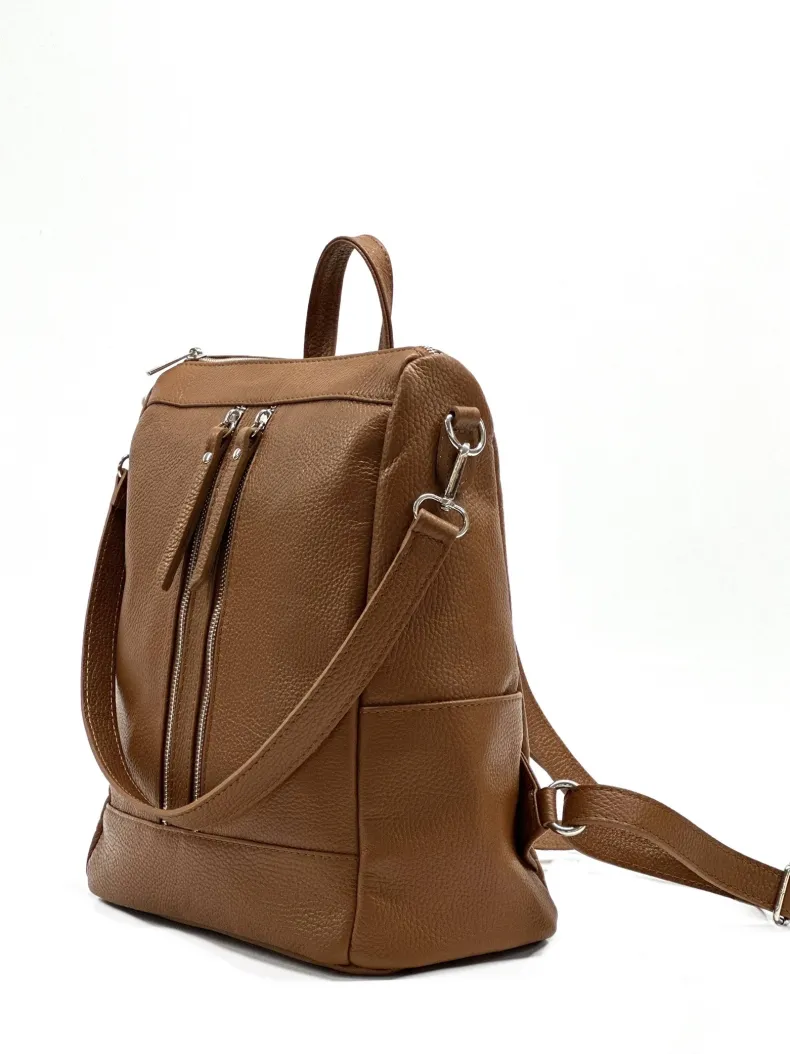 Handcrafted Leather Backpack With Handle