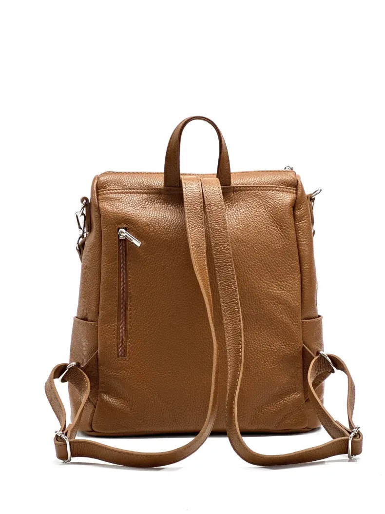 Handcrafted Leather Backpack With Handle