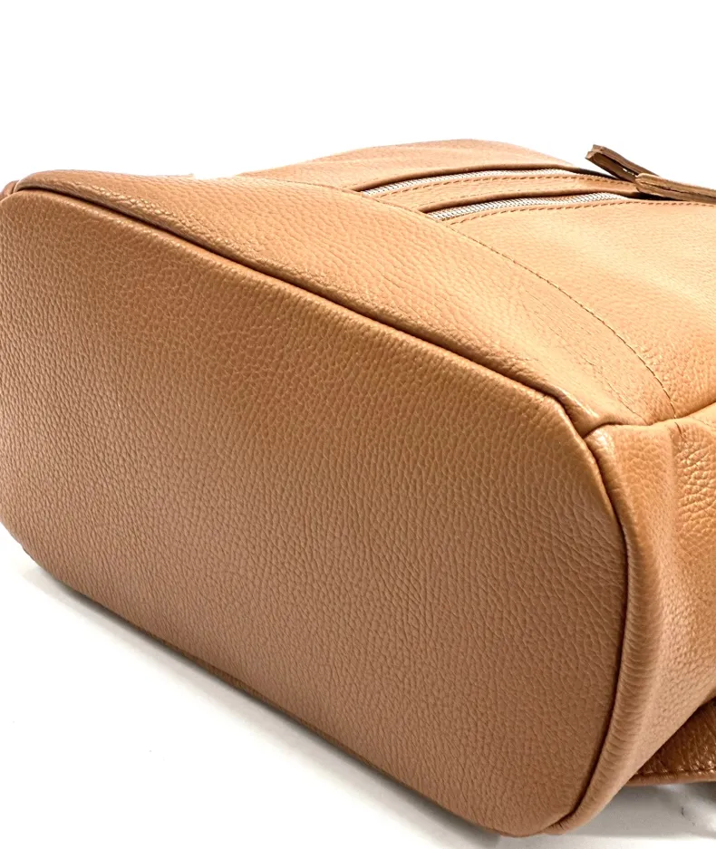 Handcrafted Leather Backpack With Handle