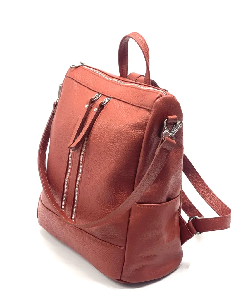 Handcrafted Leather Backpack With Handle