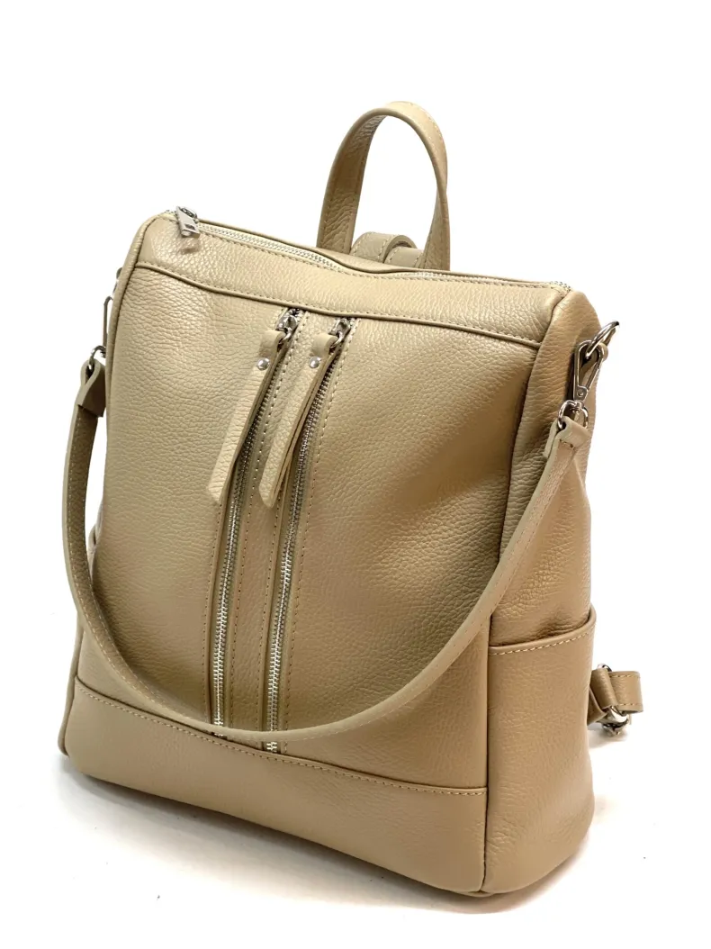 Handcrafted Leather Backpack With Handle