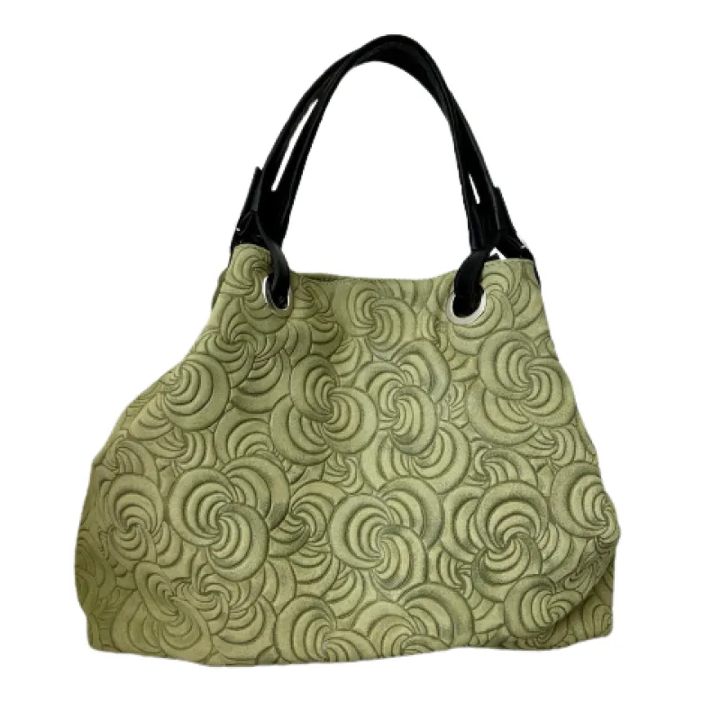 Handcrafted Leather Bag With Floral Decoration