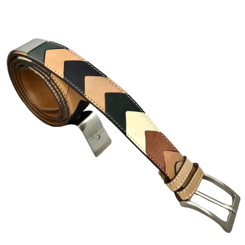 Handcrafted Multicolored Nubuck Belt B11