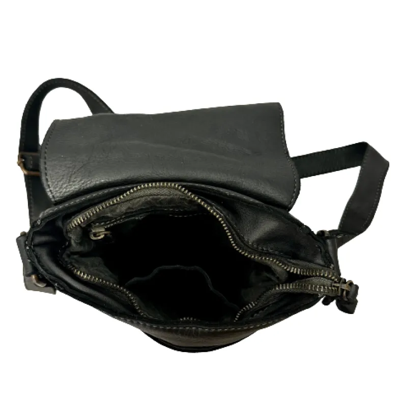 Handcrafted Purse In Washed Leather