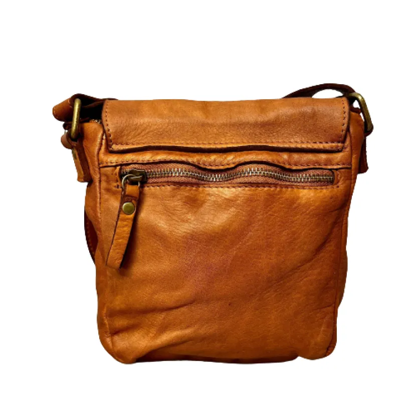 Handcrafted Purse In Washed Leather