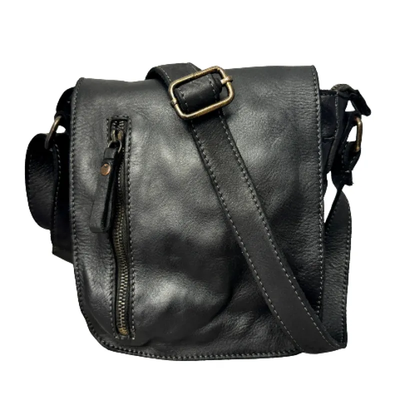 Handcrafted Purse In Washed Leather