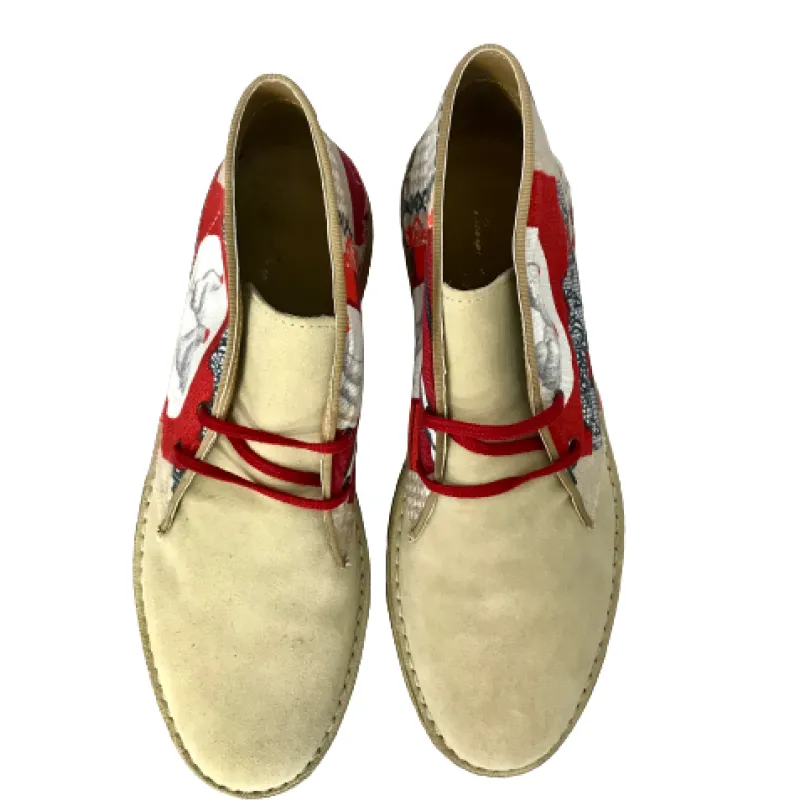 Handmade Ankle Boot Gallina / Beige Suede