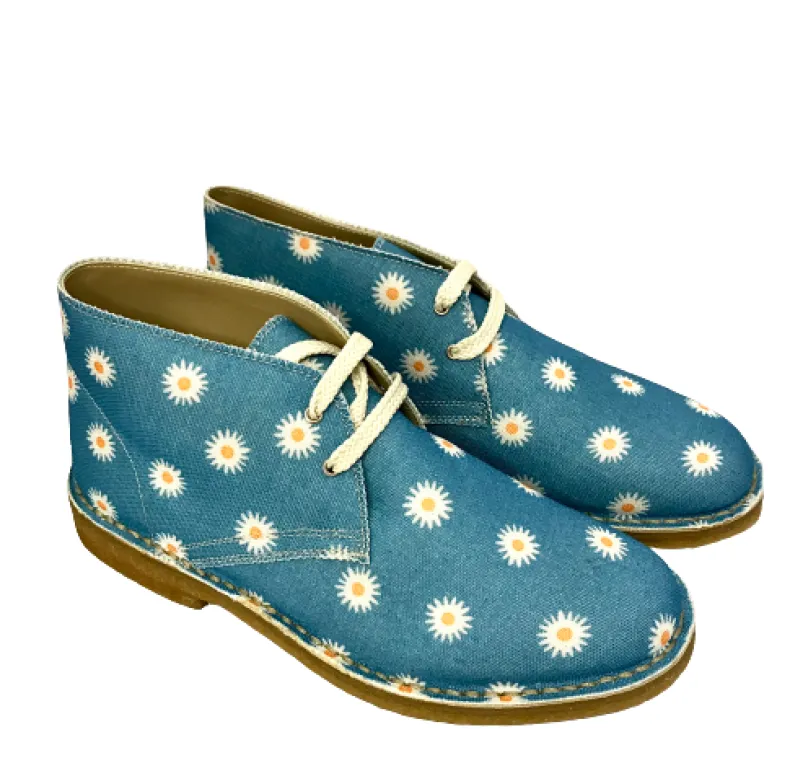 Handmade Ankle Boot Daisies