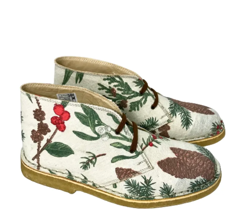 Handmade Ankle Boot Pine Cone Plants