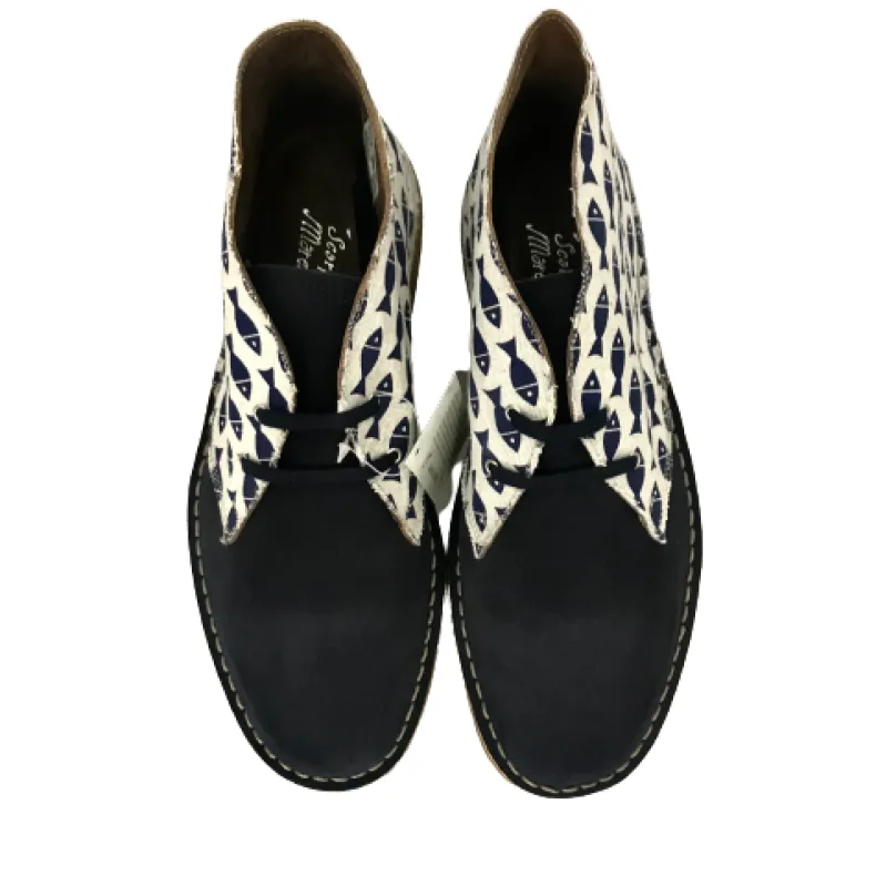 Handmade Ankle Boot Pisces / Blue Suede