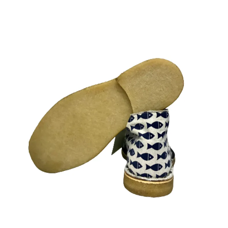 Handmade Ankle Boot Pisces / Blue Suede