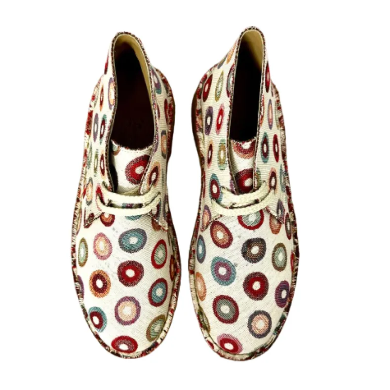 Handmade Ankle Boots Circles