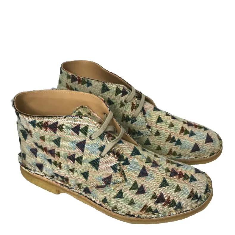 Handmade Ankle Boot Triangles Clear