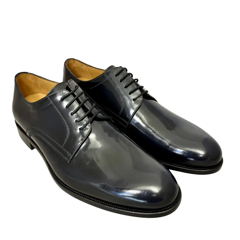 Handmade Blue Abraded Lace-up Stitched By Blake