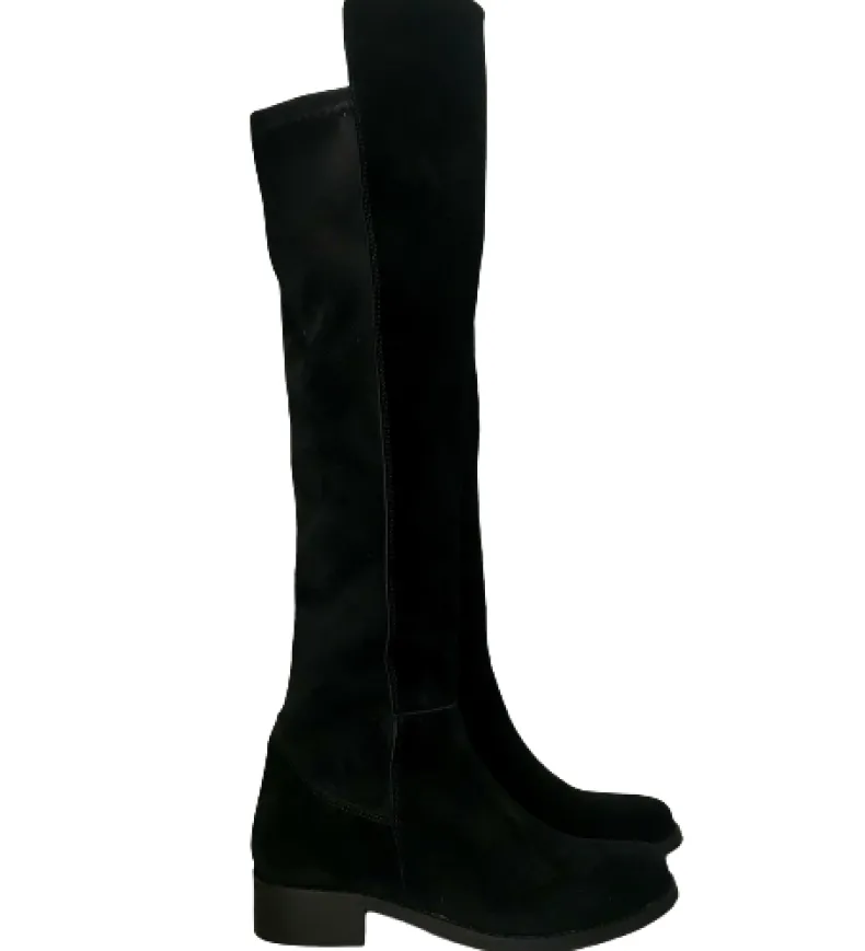 Handmade Boot In Black Suede