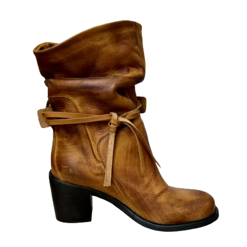 Handmade Brushed Leather Boot