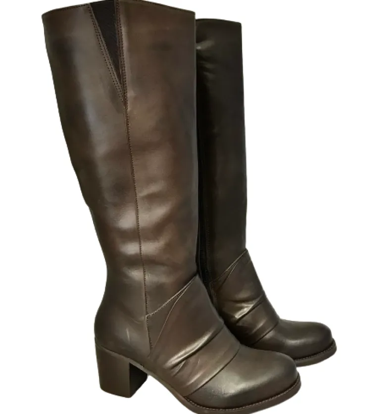 Handmade Dark Brown Boot With Zip